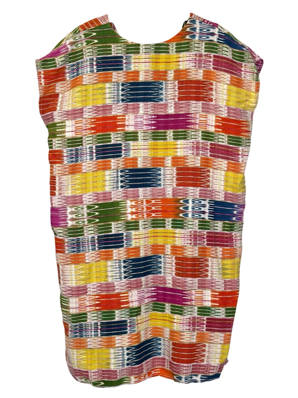 Arloom Size M/L Handwoven Vintage Textile Lola Kaftan Mini Dress With Pockets - Picture 2 of 7